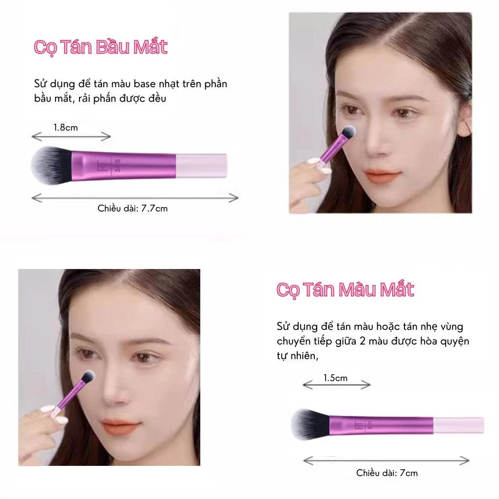 Bộ Cọ Trang Điểm 10 Cây Mini RT REAL TECHNIQUES Travel Fantasy 04285